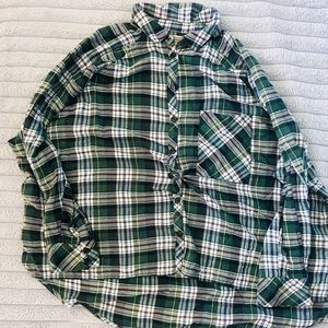 Green oversized flannel